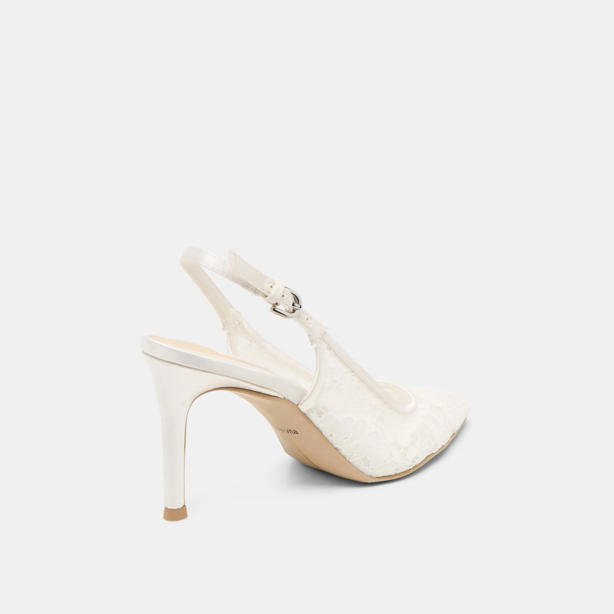 YAMI HEELS TRUE WHITE LACE Style Motion Stable platform