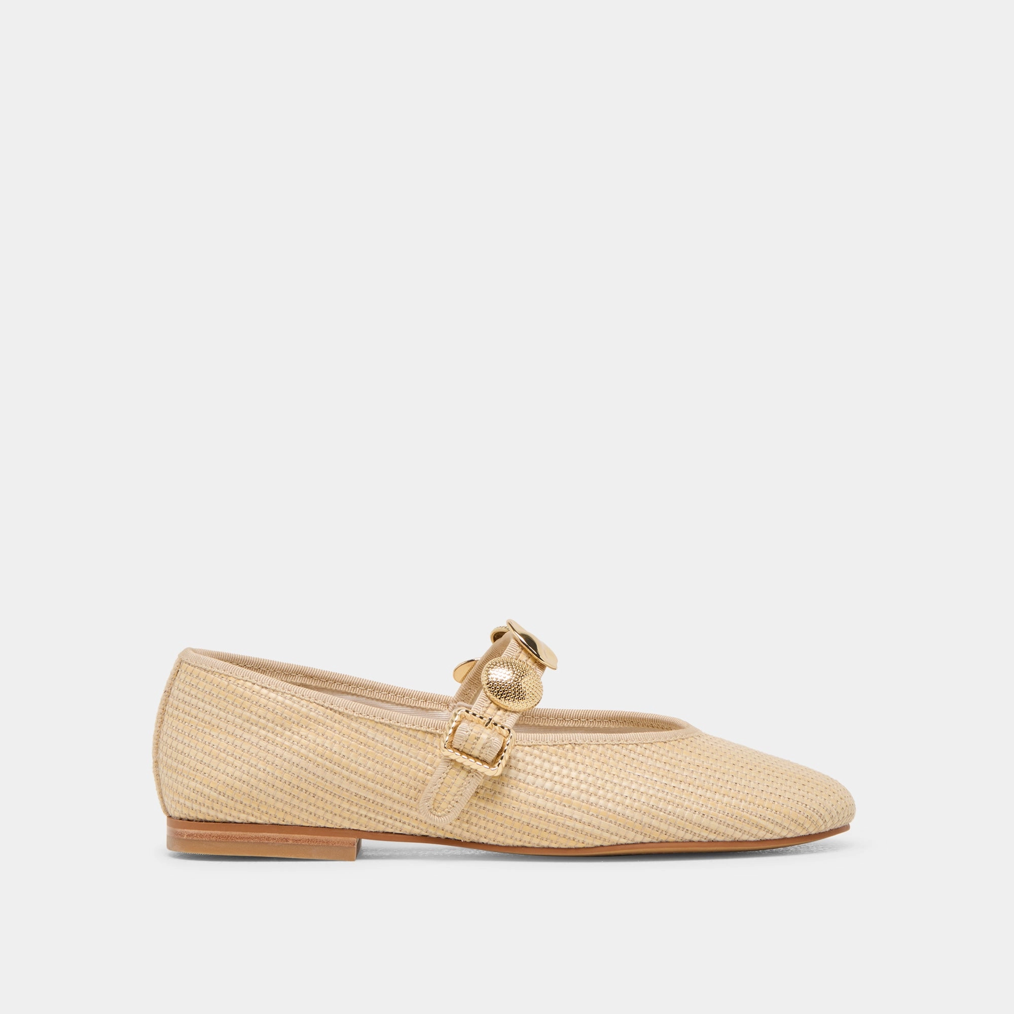 Travel Glam RELAN BALLET FLATS LT NATURAL RAFFIA
