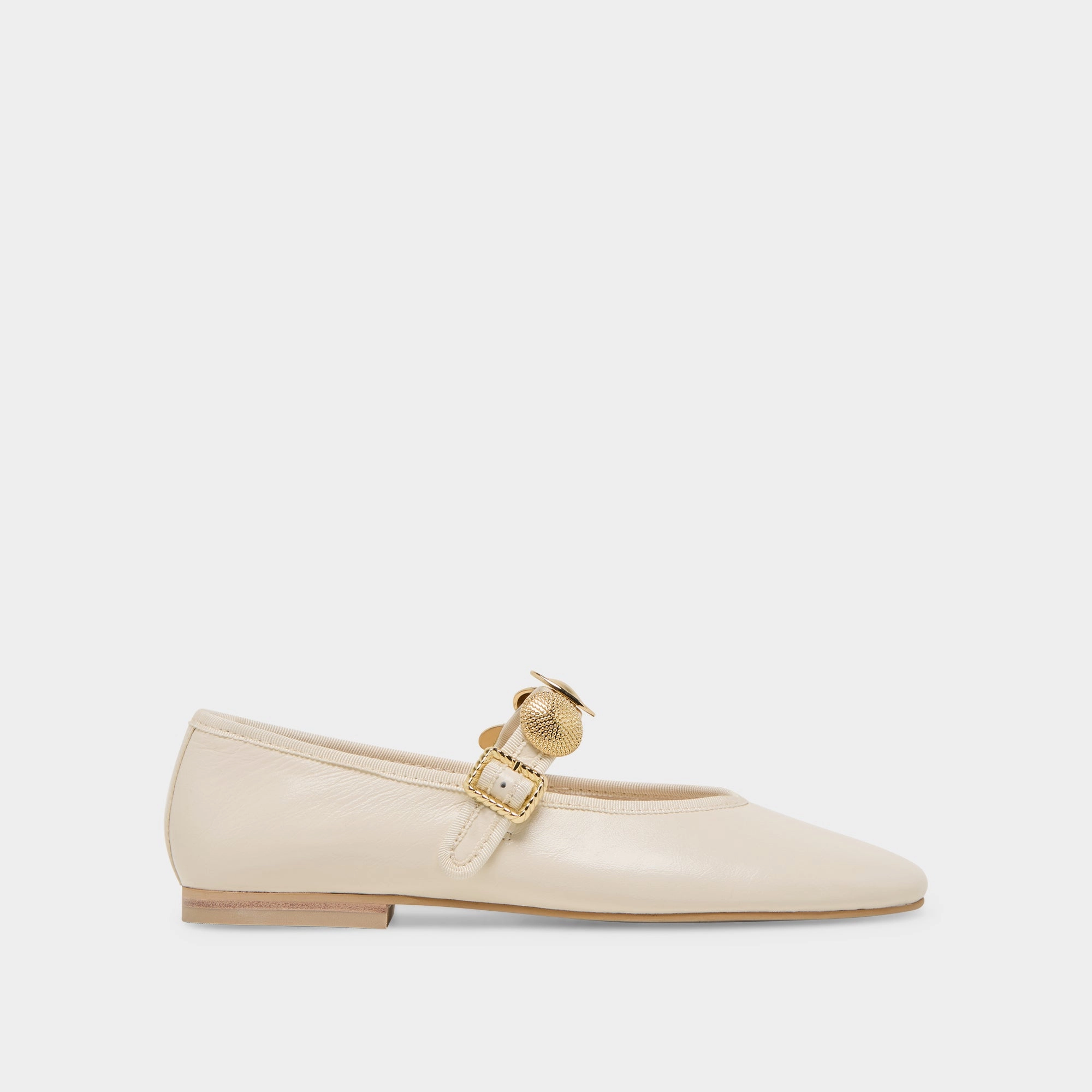Classy Look Easy Walk RELAN BALLET FLATS OFF WHITE LEATHER