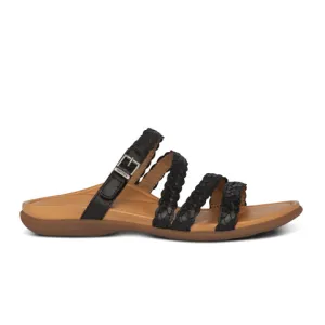 Aetrex Brielle Sandal (Women) - Black Toe Cap