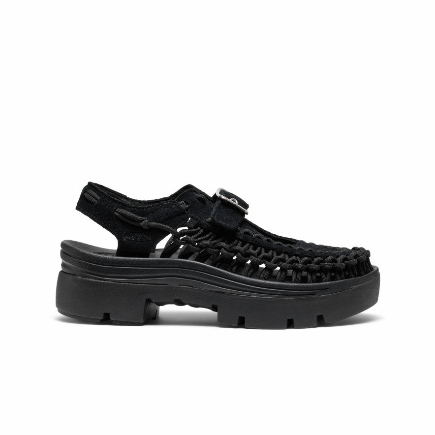 All Gender UNEEK PLT Mary Jane Sneaker  |  Black/Black All-Around Use Ground Hug