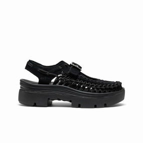 All Gender UNEEK PLT Mary Jane Sneaker  |  Black/Black All-Around Use Ground Hug