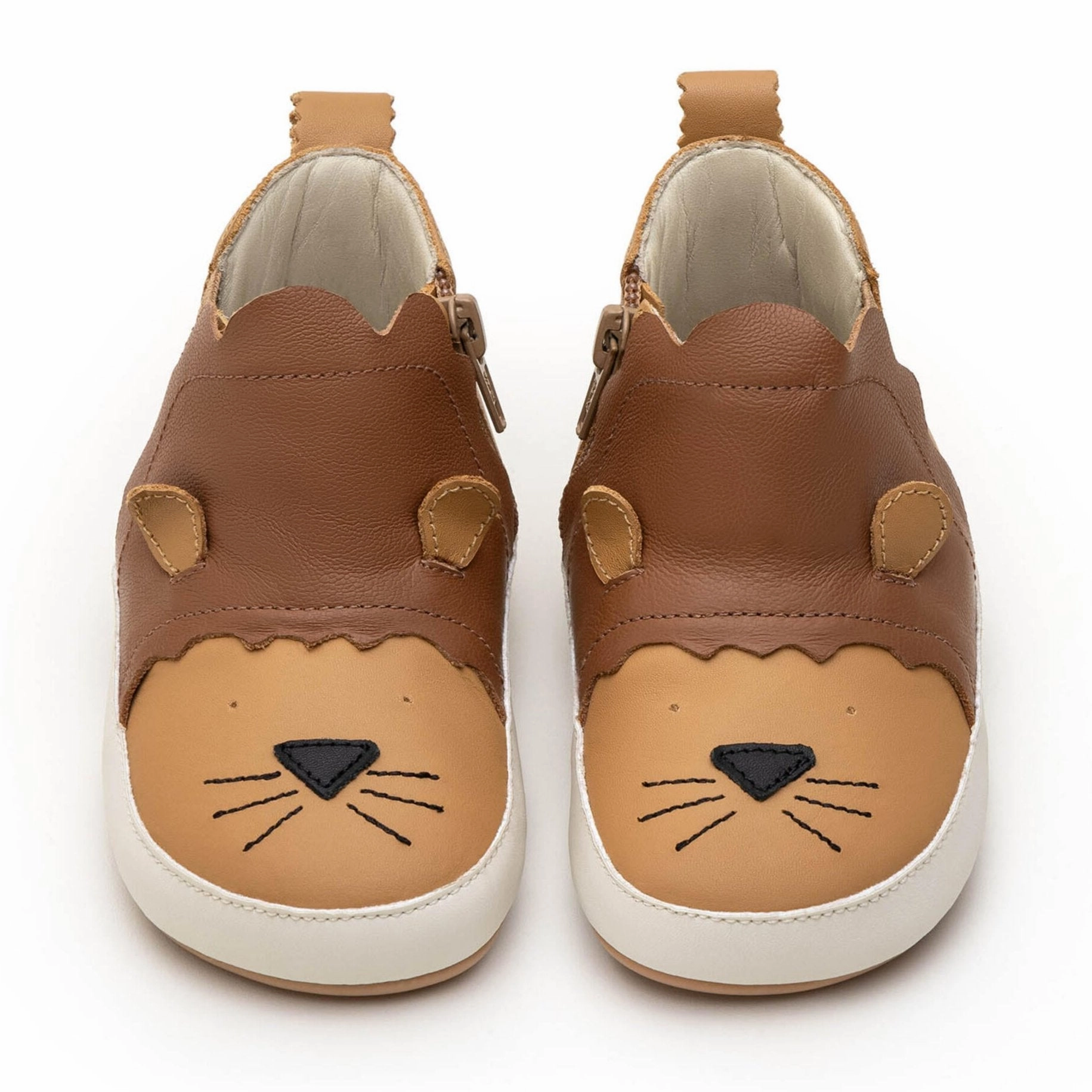 Road Trip Easy Entry Tip Toey Joey Kids LION Sneakers - Hay / Burning Wood