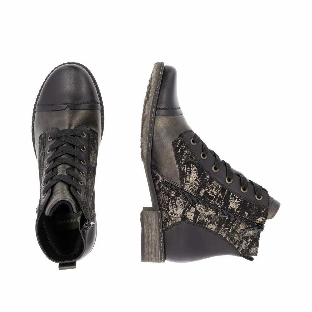 REMONTE WOMENS D4381-03 - BLACK Ventilation holes Practical Walking Shoes