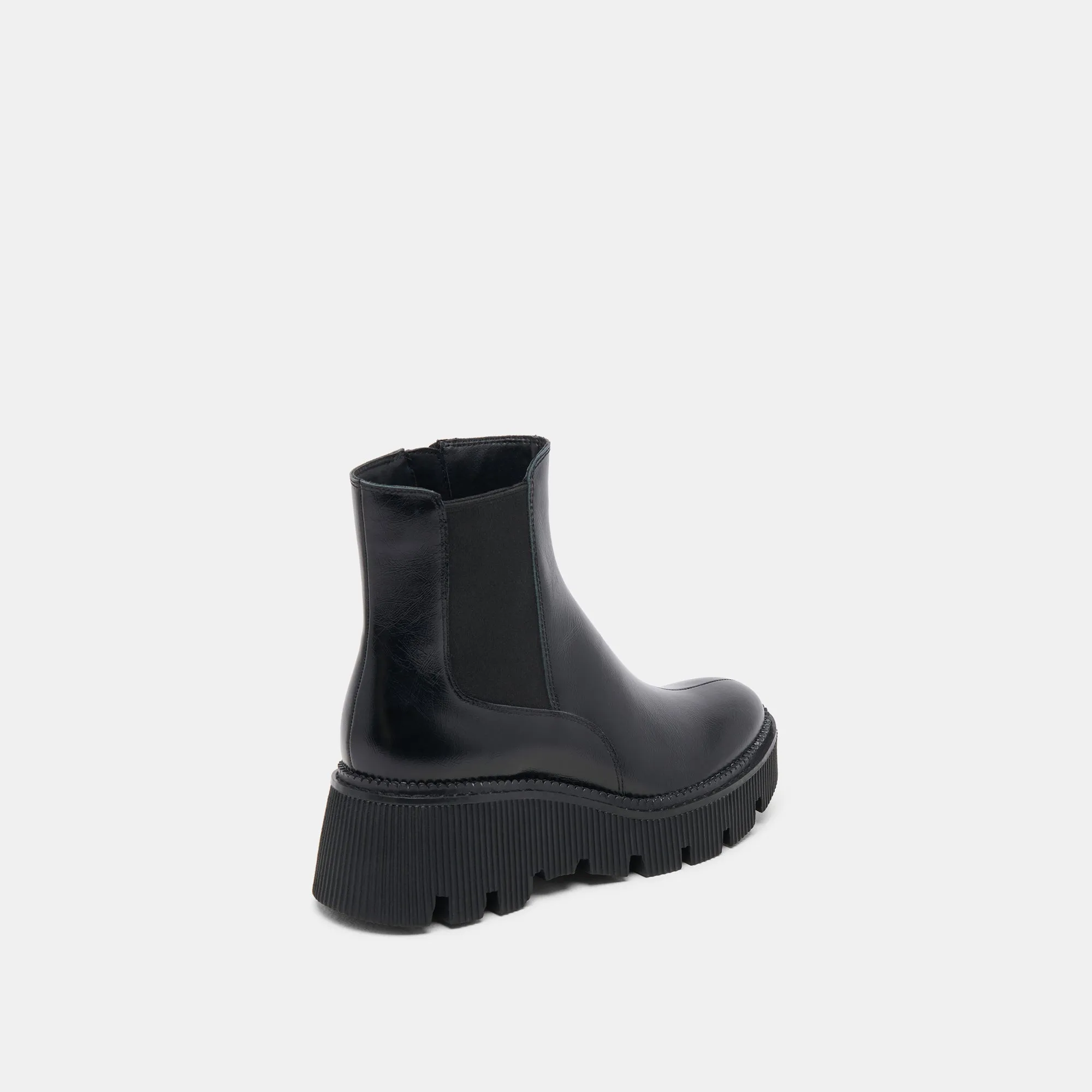EMMET H2O WIDE BOOTS MIDNIGHT CRINKLE PATENT Essential Look