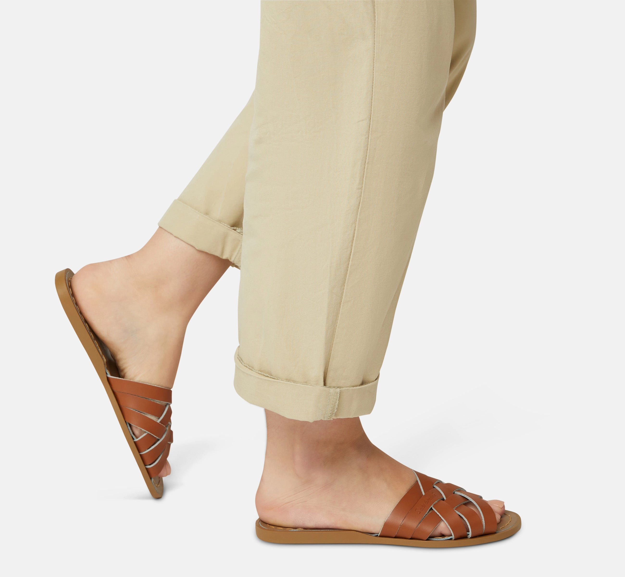 Retro Slide Tan Womens Sandal Ergonomic Build Camp Day