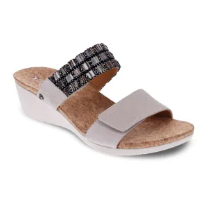 Slip-On Relaxation Anti mold Revere Sorrento Wedge Sandal (Women) - Pebble