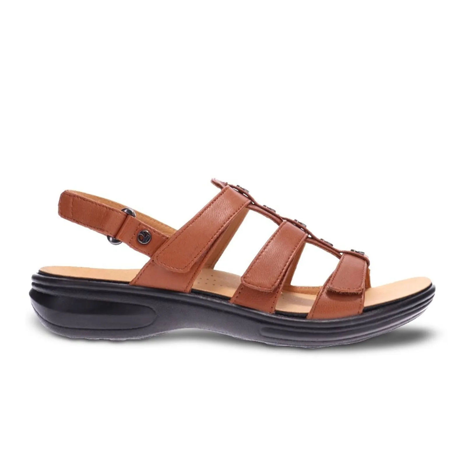 On-the-Go Comfort Sweat Proof Revere Toledo Backstrap Sandal (Women) - Cognac