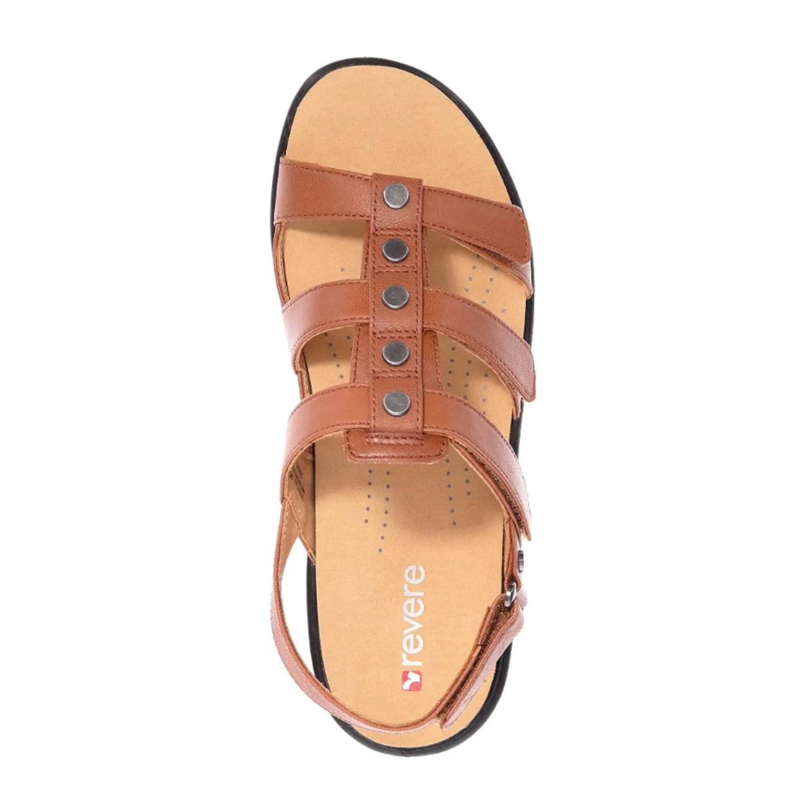 Instant Comfort Footwear Eco Conscious Manufacturing Revere Toledo Backstrap Sandal (Women) - Cognac