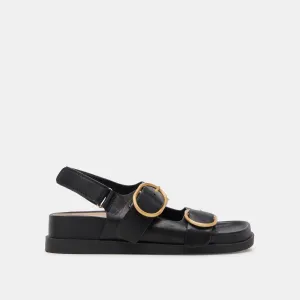 Fashionable Design STARLA SANDALS BLACK LEATHER