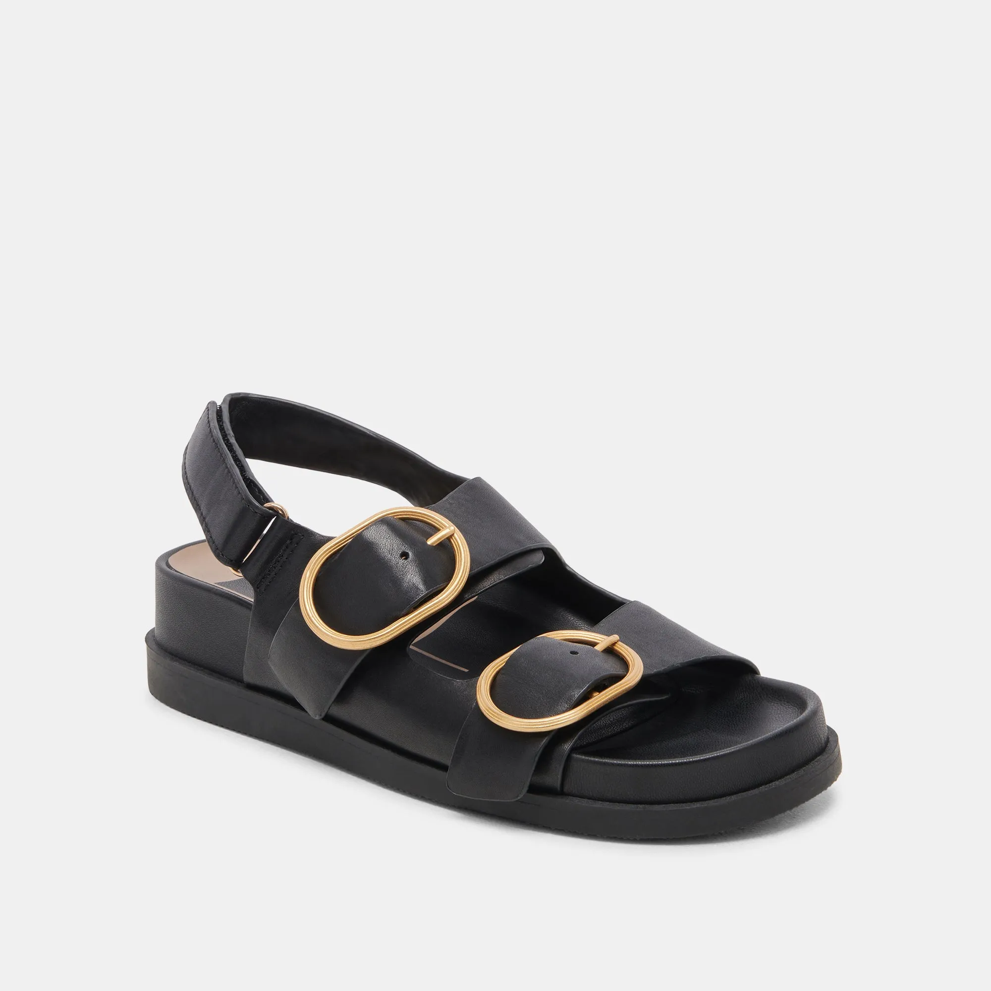 purest STARLA SANDALS BLACK LEATHER