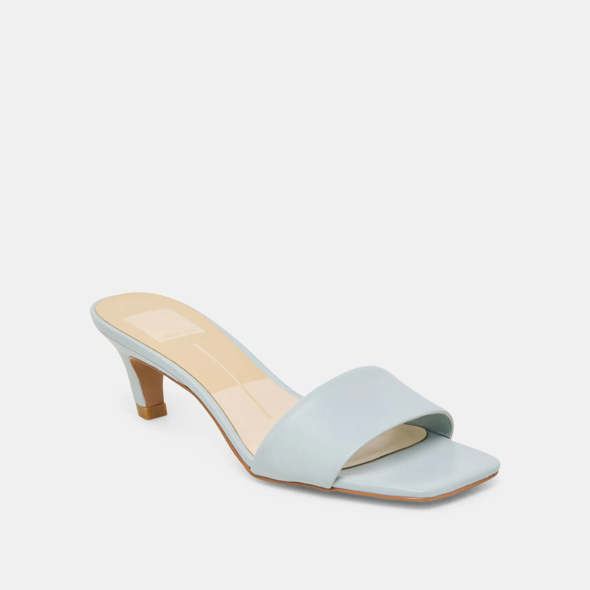 REXA HEELS ICE BLUE LEATHER Iconic lining