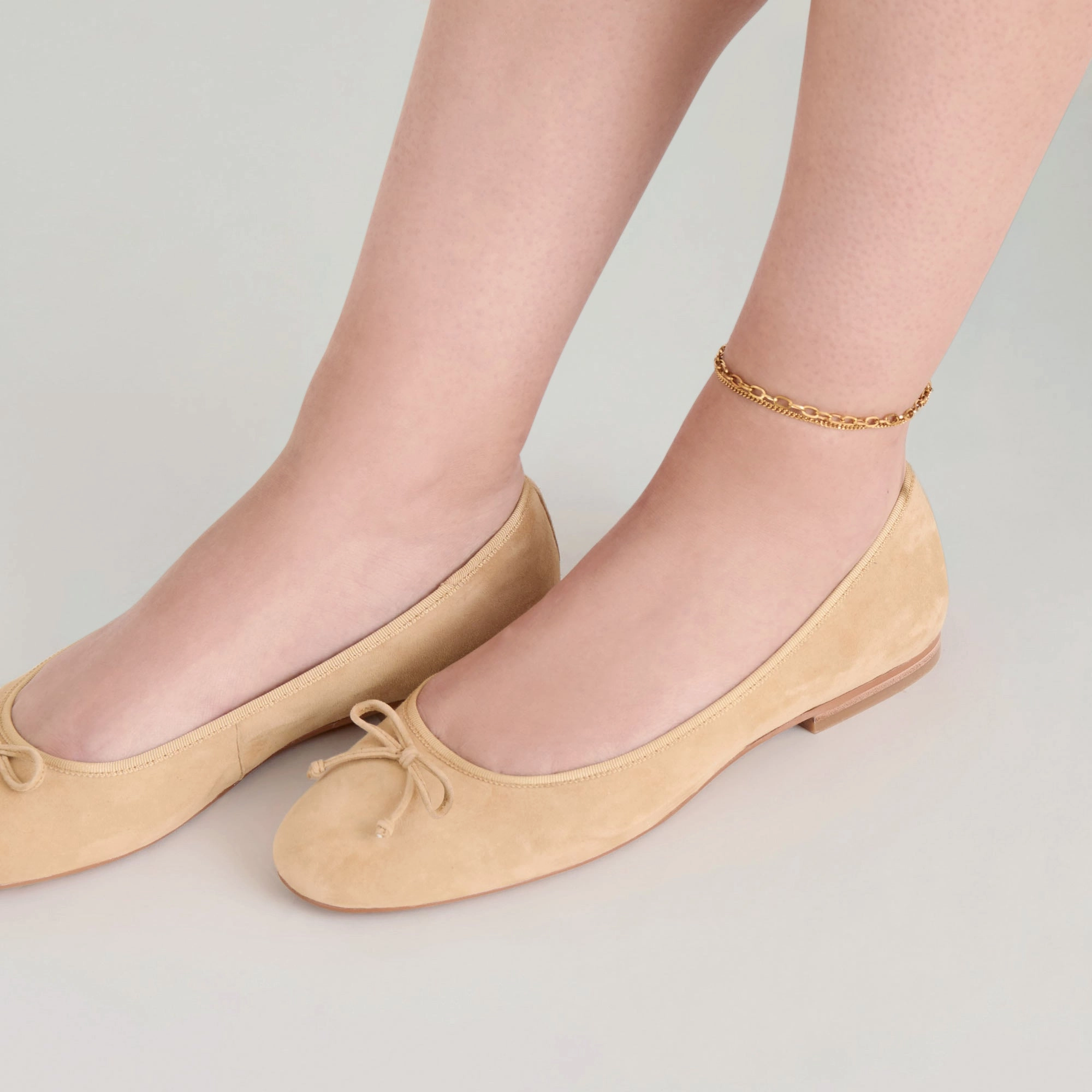 High-Quality Material RITLA BALLET FLATS HONEY SUEDE
