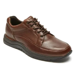ROCKPORT MEN'S EDGE HILL 2 LACE-TO-TOE - BROWN Matte Tone Durable Look
