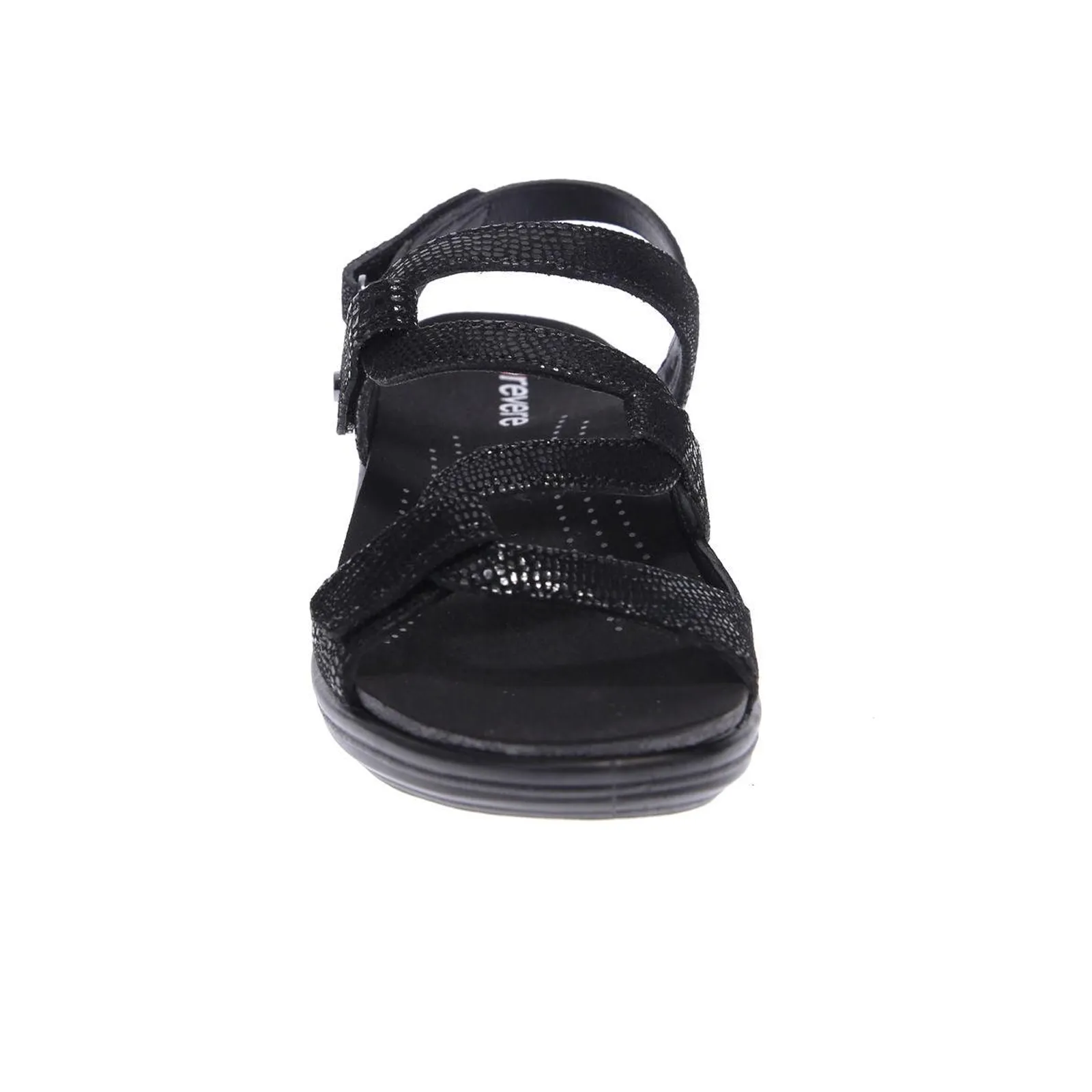 Revere Emerald Backstrap Sandal (Women) - Black Lizard Fast Slip Chill Walk Sandals