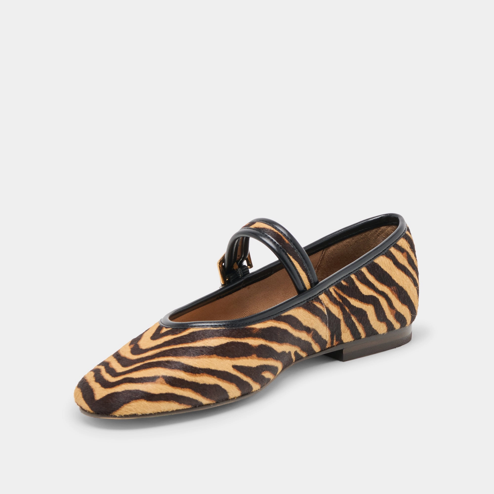 ROSLYN BALLET FLATS TIGER CALF HAIR Formal Wear Iconic Finish