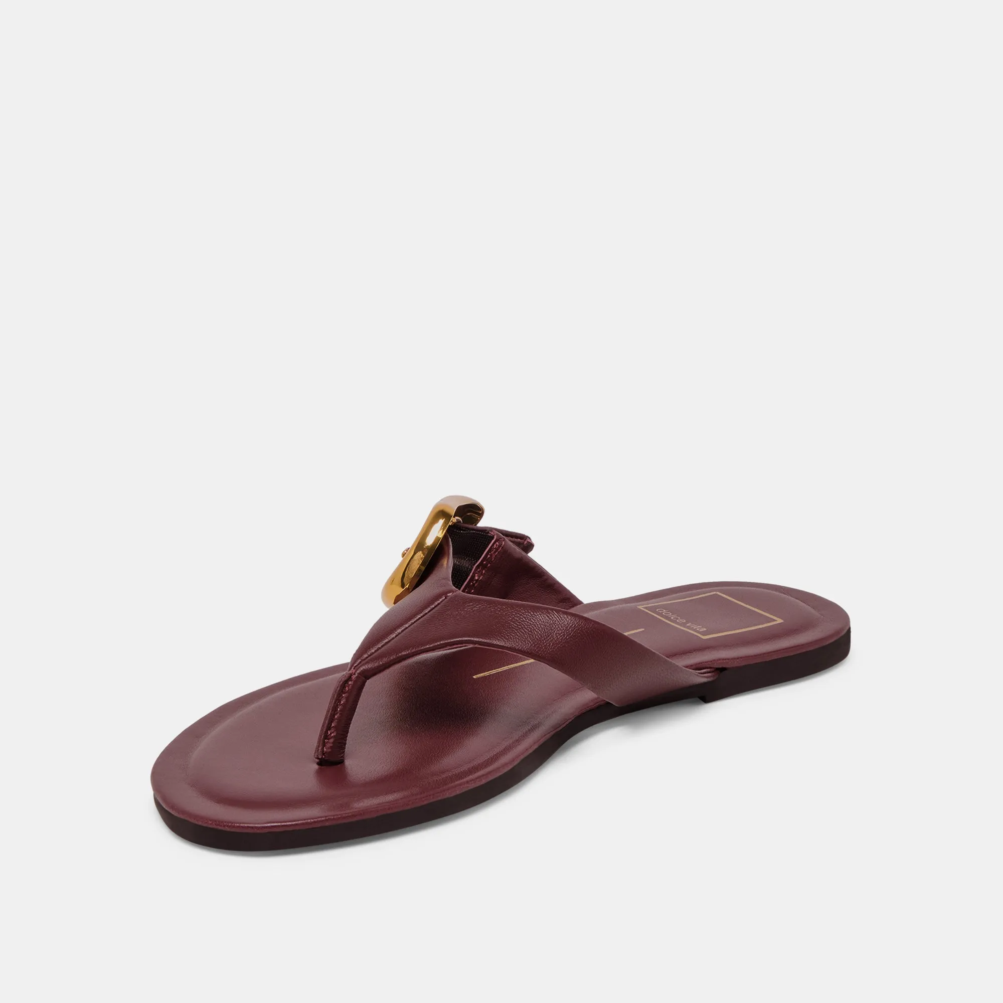 ROSSA SANDALS BURGUNDY LEATHER Motion control Upgraded design