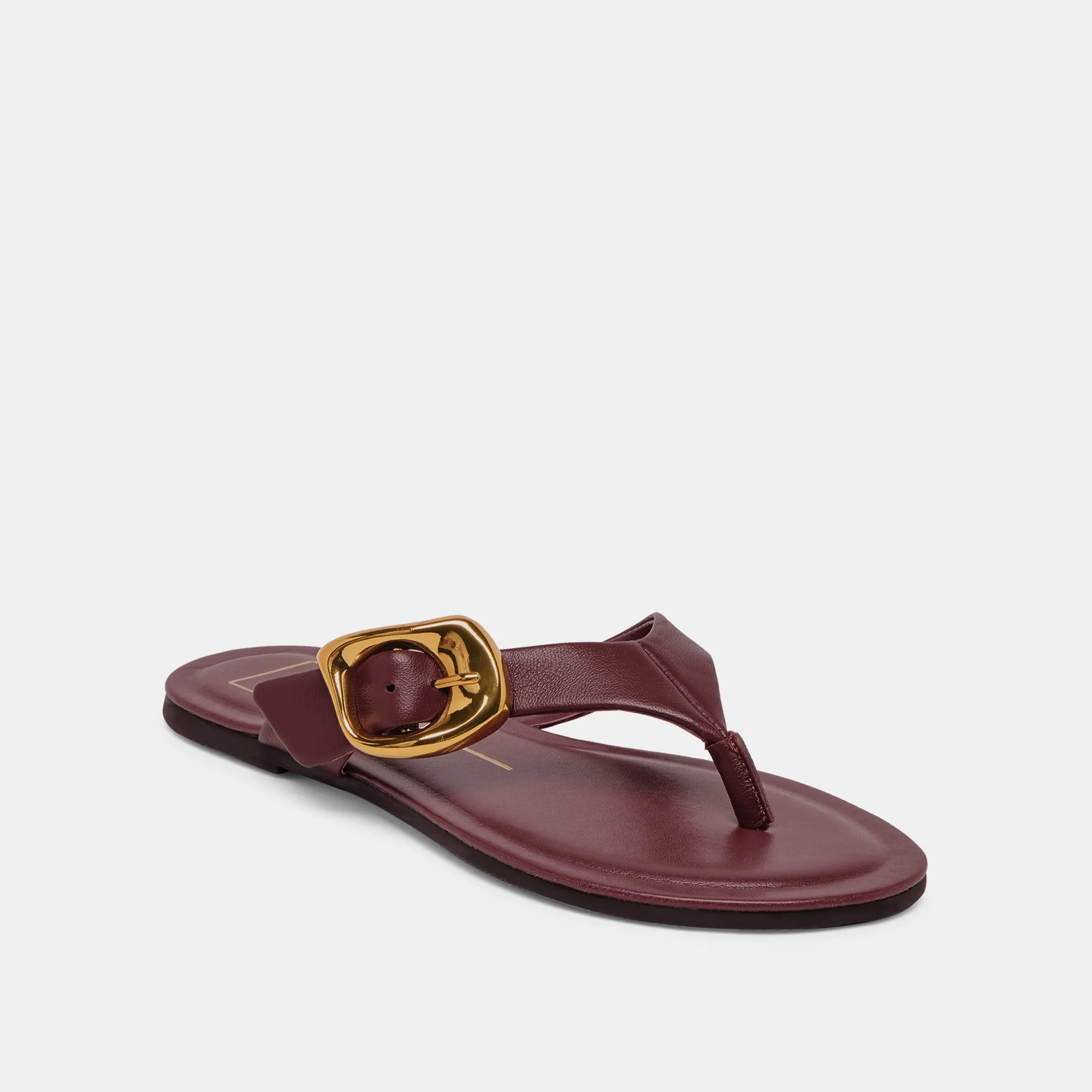 Trustworthy narrow - fit ROSSA SANDALS BURGUNDY LEATHER