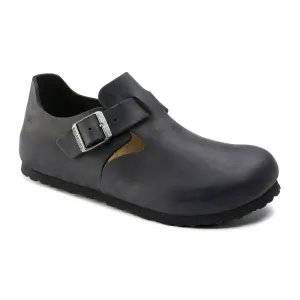 Birkenstock London Clog (Unisex) - Black Oiled Leather Workplace Balance