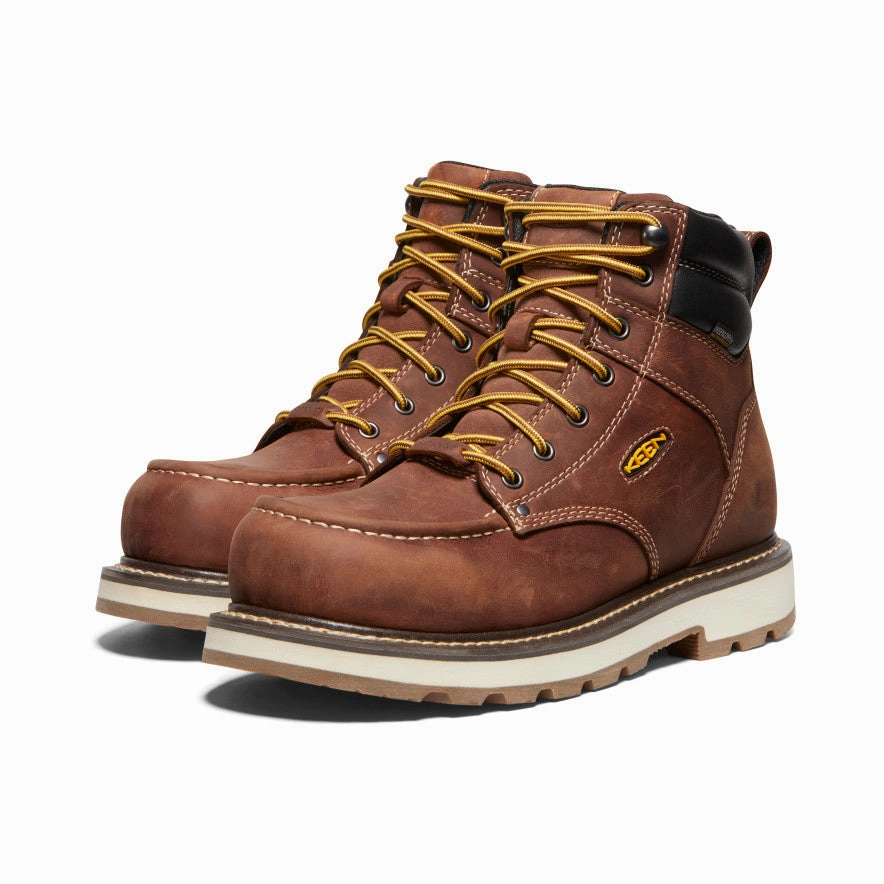 Men's Cincinnati 6" Waterproof 90?? Heel Boot (Carbon Toe)  |  Tuscan Red/Sandshell Waterproof Function