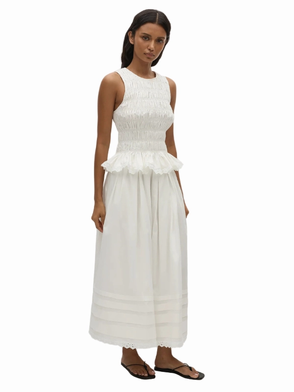 Ruth Skirt in White Modest Wear