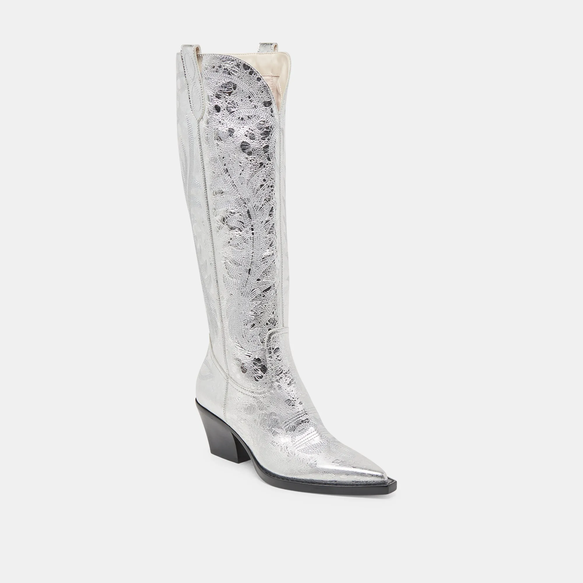 Layered Support Temperature Regulating Fabrics RYATT BOOTS SILVER DISTRESSED LEATHER