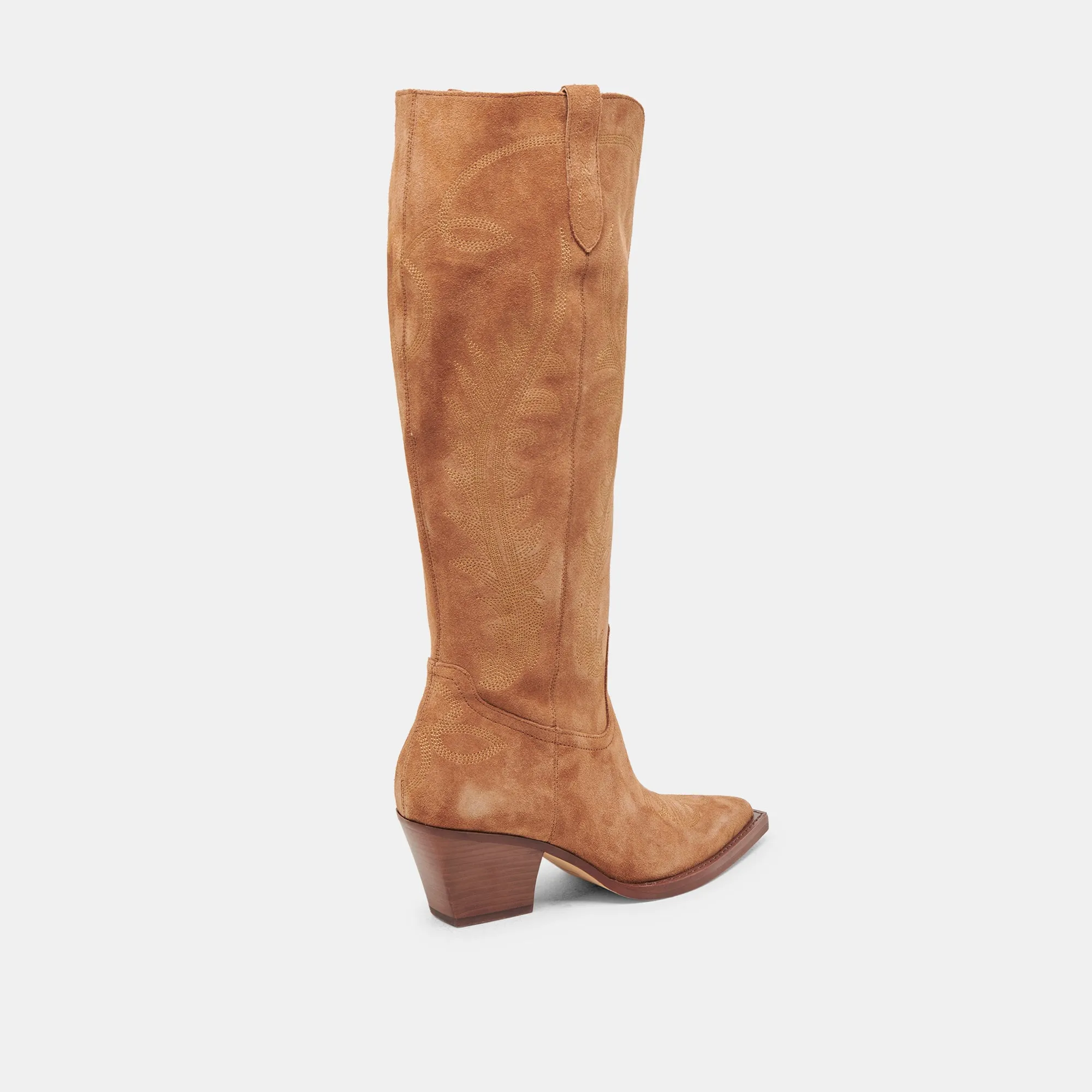 Slim performance Quick Errands RYATT WIDE CALF BOOTS PECAN SUEDE