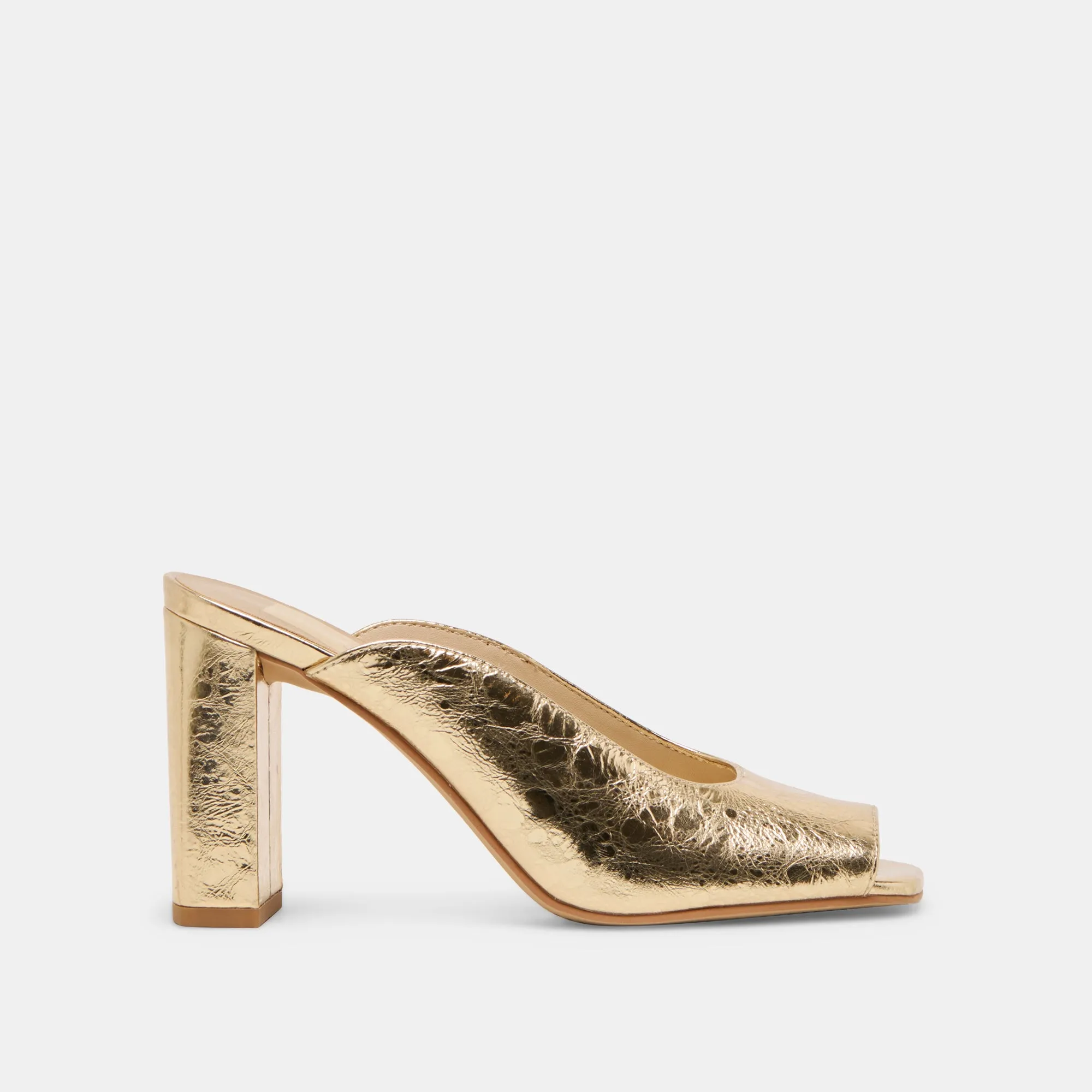 Maximum touch No Tie SABELA HEELS GOLD DISTRESSED LEATHER