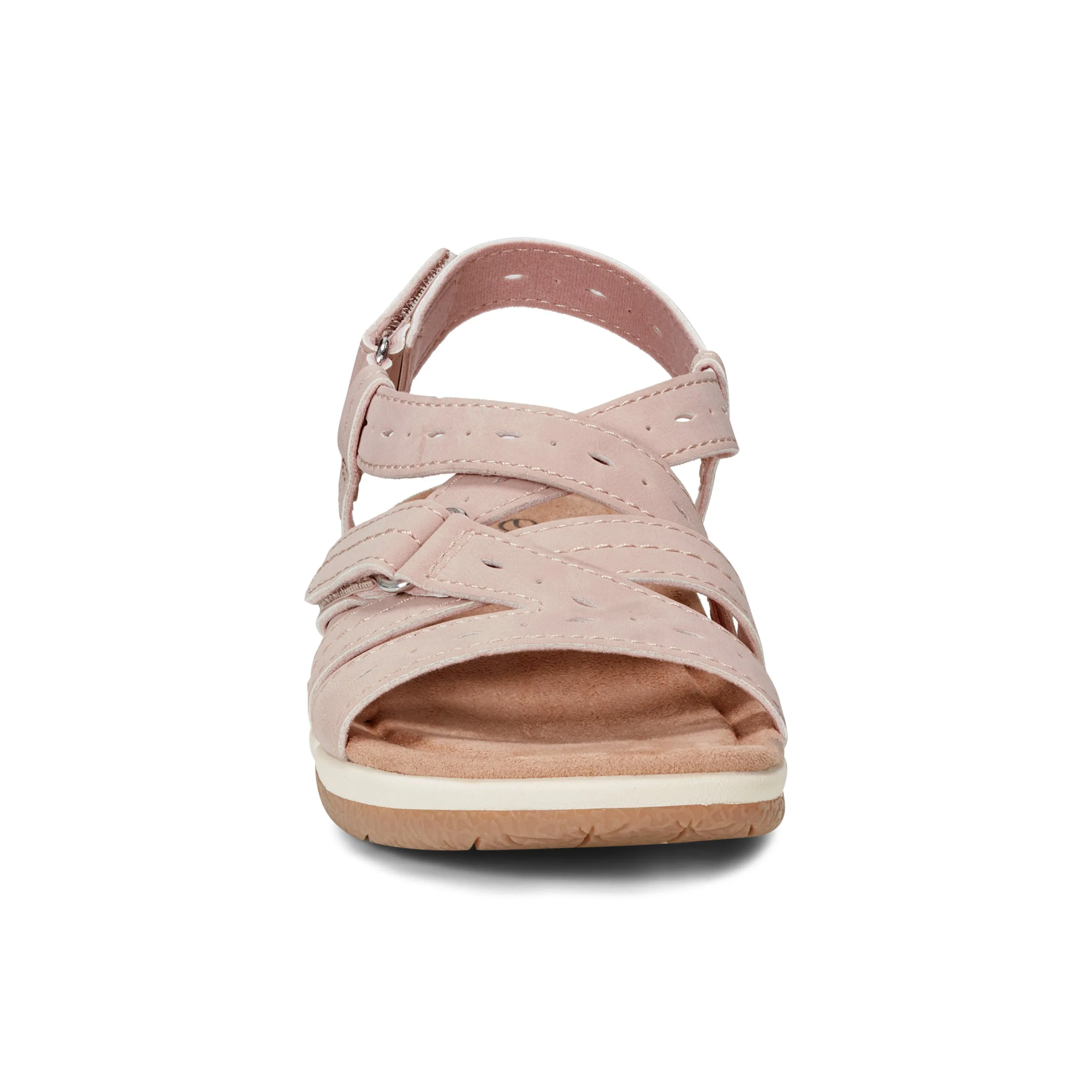 Anti Microbial Lining Vibrant Look Samsin Round Toe Strappy Casual Flat Sandals