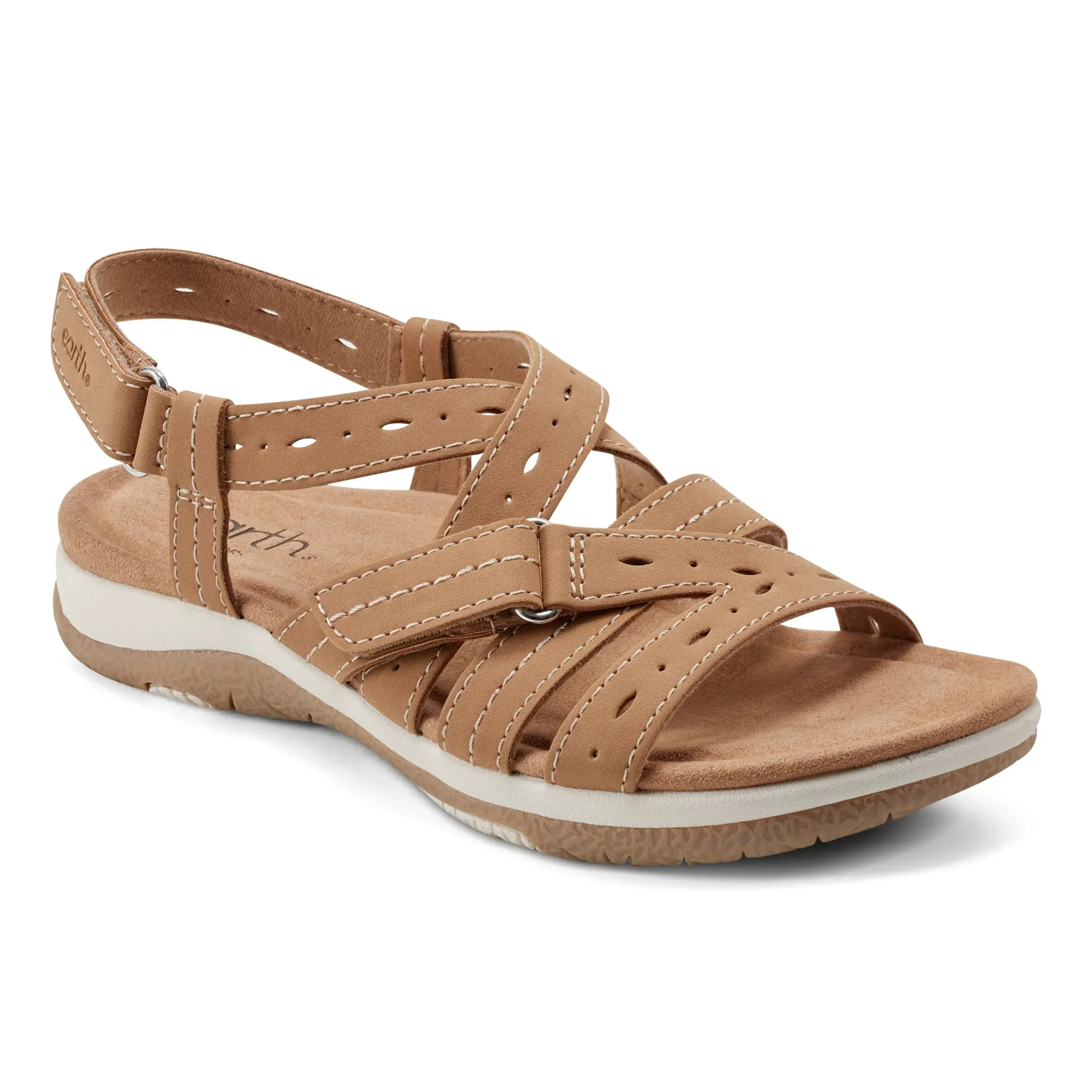 Samsin Round Toe Strappy Casual Flat Sandals Enhanced silhouette