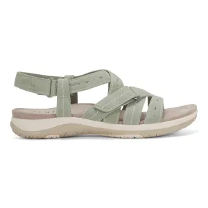 Samsin Round Toe Strappy Casual Flat Sandals winter style statements Smooth zipper closure