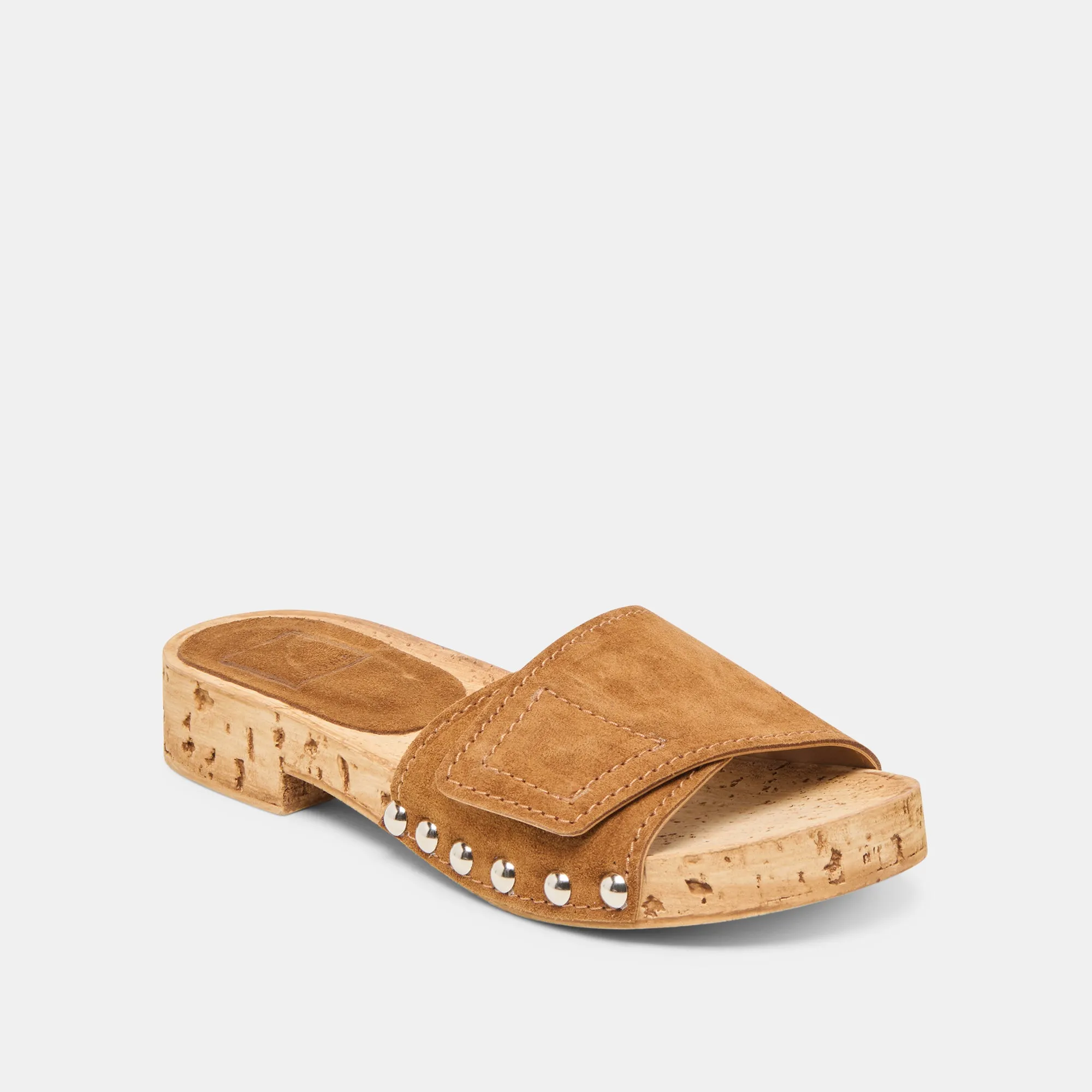 SANDY SANDALS CHESTNUT SUEDE least breathable