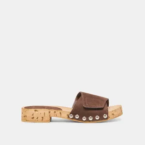 formal - style silhouette SANDY SANDALS DK BROWN SUEDE