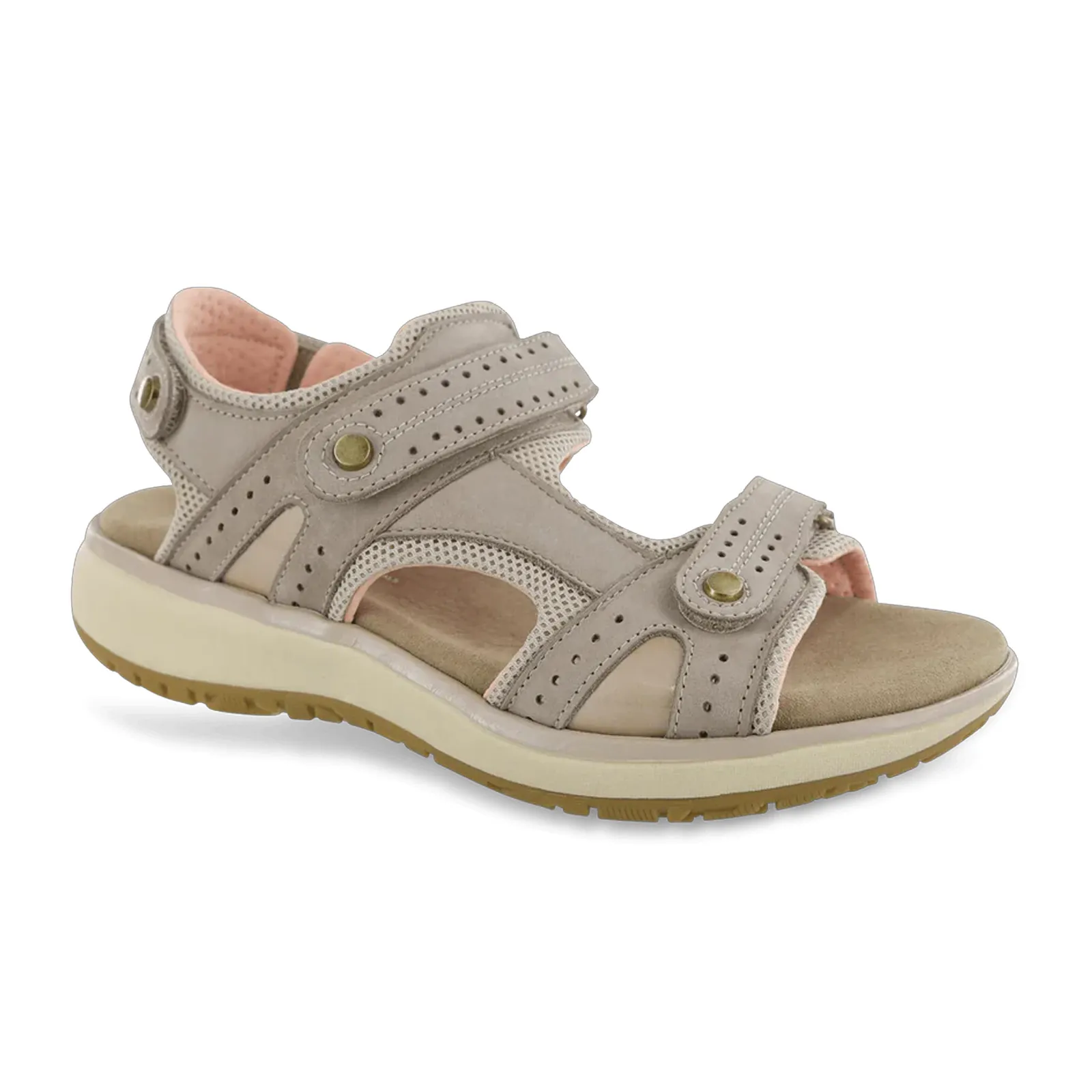 Beach Ready Slides Quick Walk SAS Embark Active Sandal (Women) - Taupe