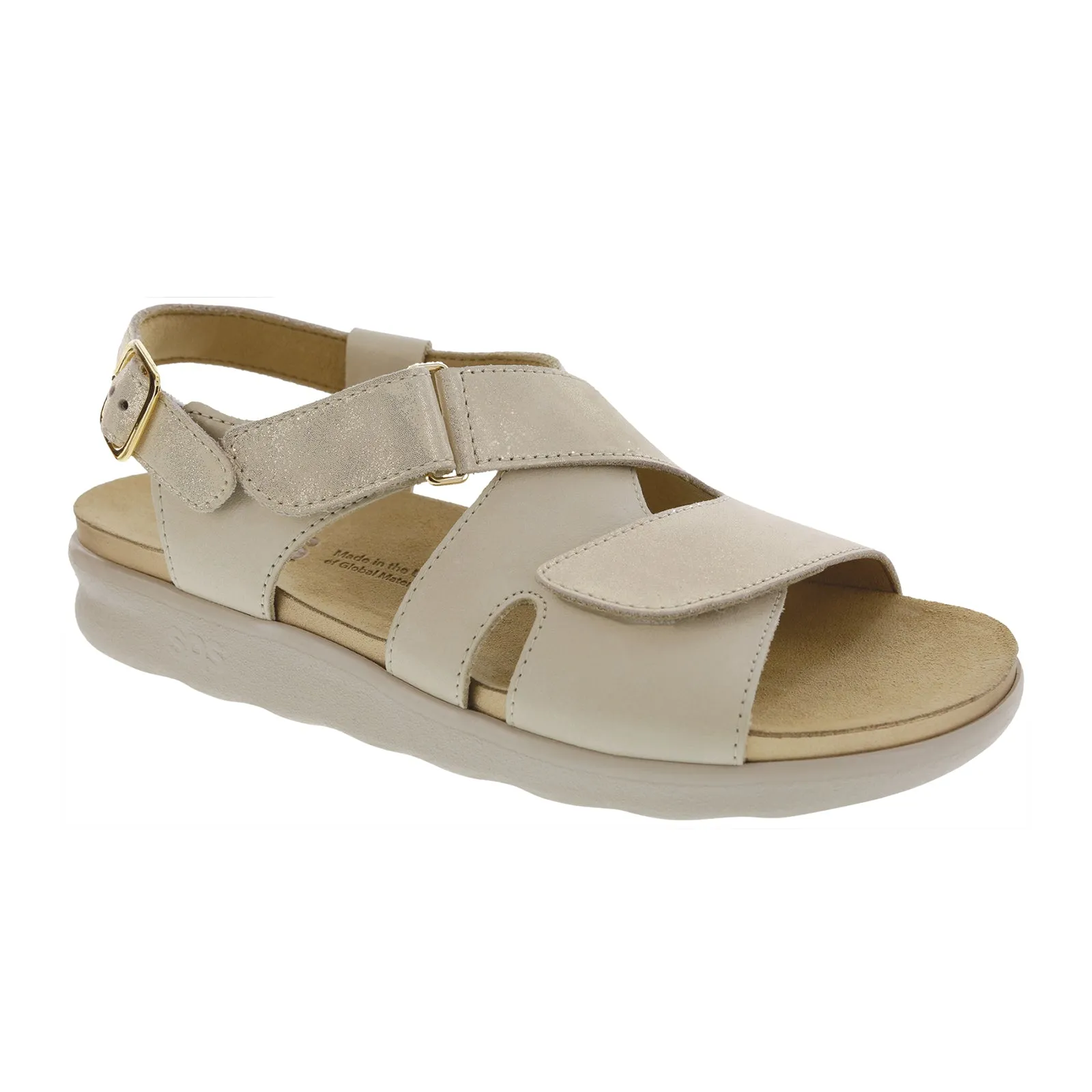 Effortless Footwear slim fit SAS Huggy Backstrap Sandal (Women) - Soft Gold