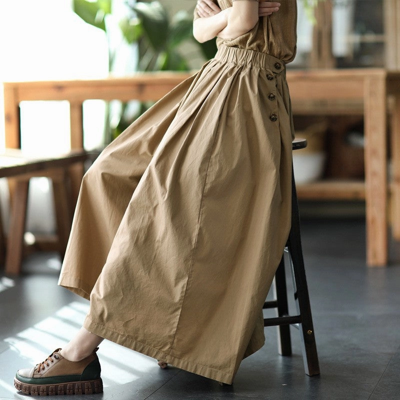 Crease Resistant Babakud Women Autumn Retro Cotton Casual Pants