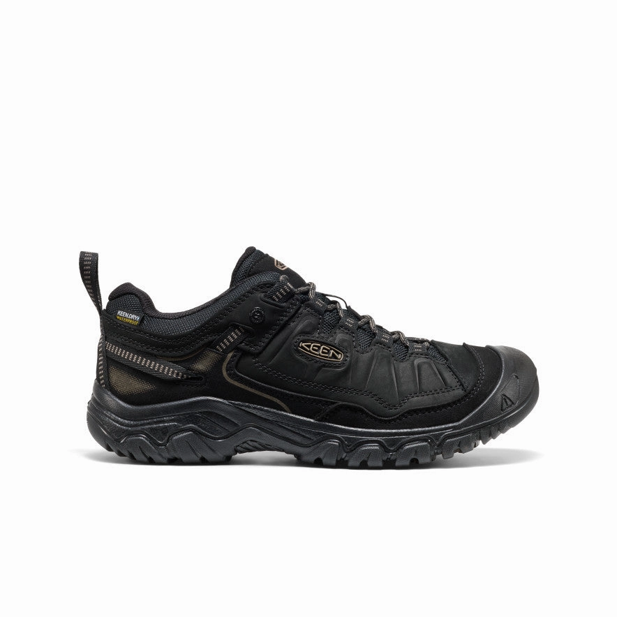 Men's Targhee IV Waterproof Hiking Shoe  |  Triple Black Flexible Arch Support