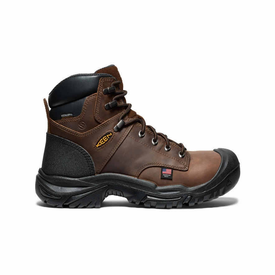 Hydrophobic coating Men's Mt Vernon II 6" Waterproof Boot (Steel Toe)  |  Dark Earth/Black