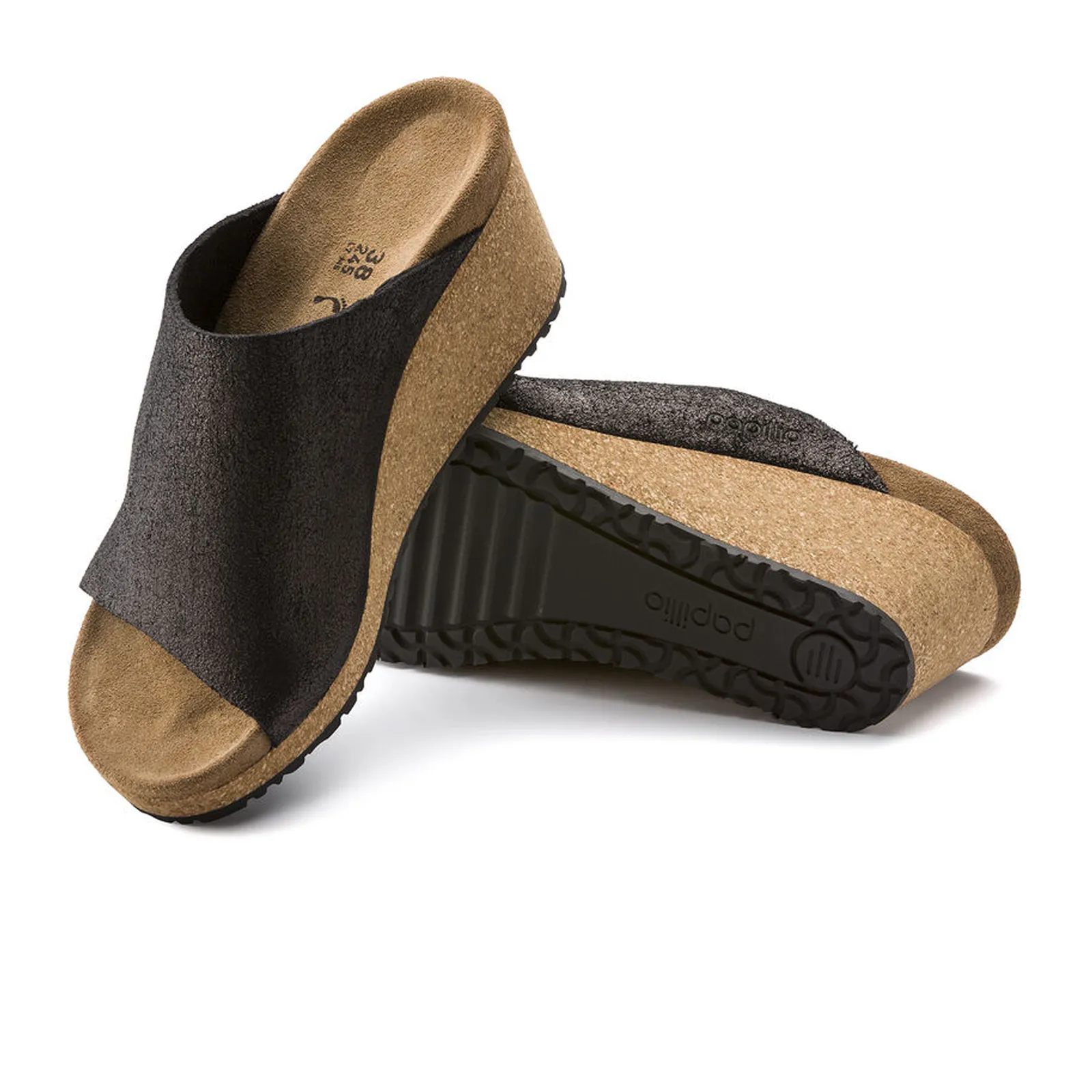 Day Wear Birkenstock Namica Narrow Wedge Sandal (Women) - Washed Metallic Antique Black Suede