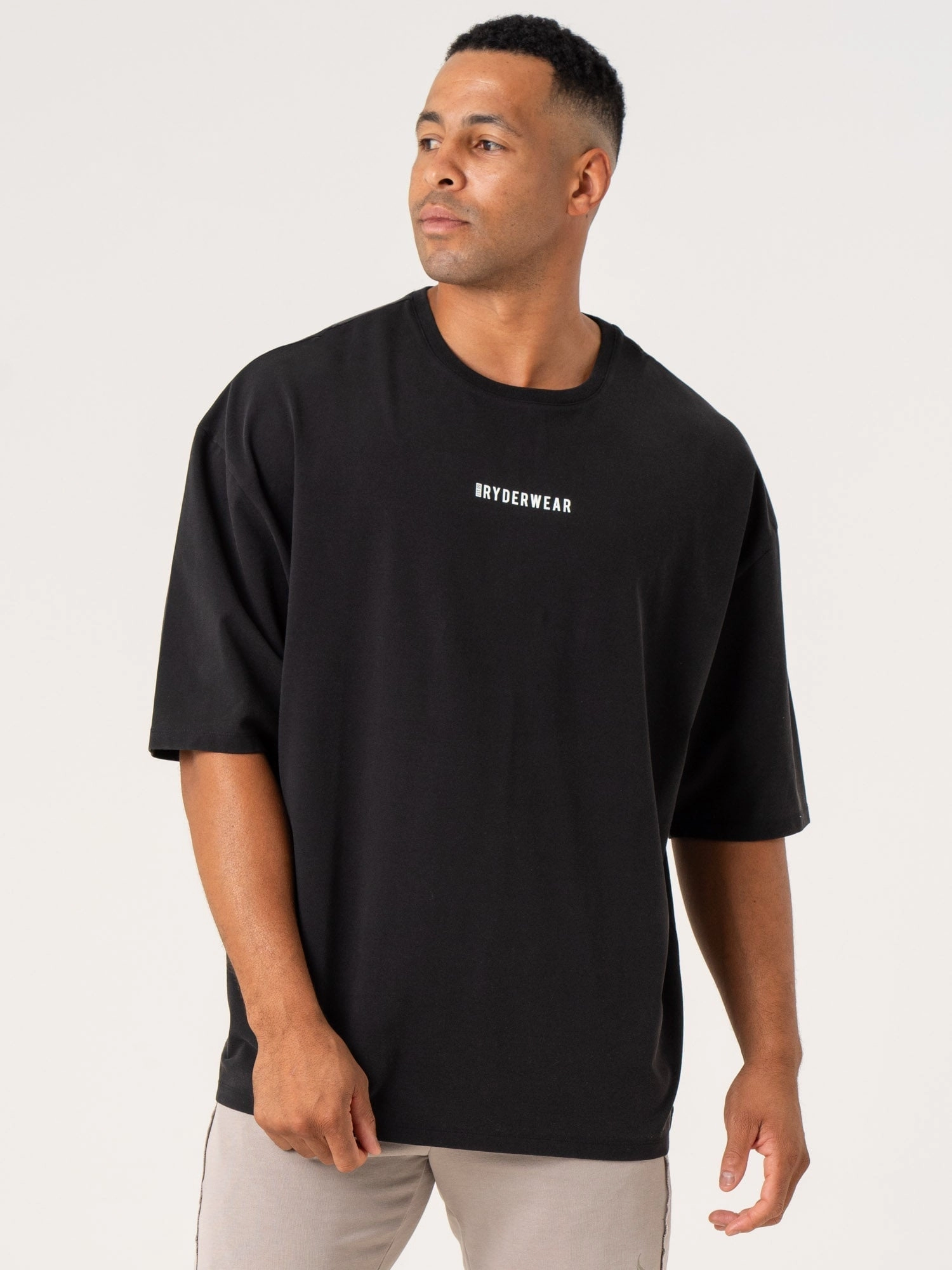 Pursuit Oversized T-Shirt - Black Stonewash Comfortable Sleep Fine Weave