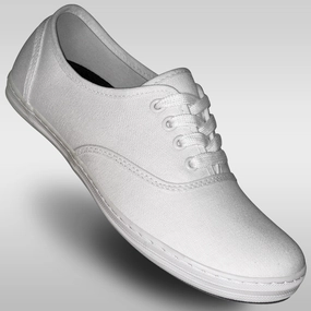 Aris Allen Women??s White Classic Canvas Dance Sneaker Feminine Touch