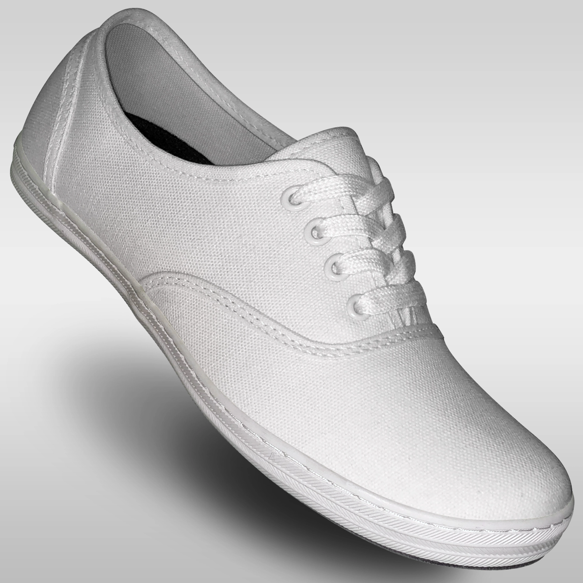 Aris Allen Women??s White Classic Canvas Dance Sneaker Feminine Touch