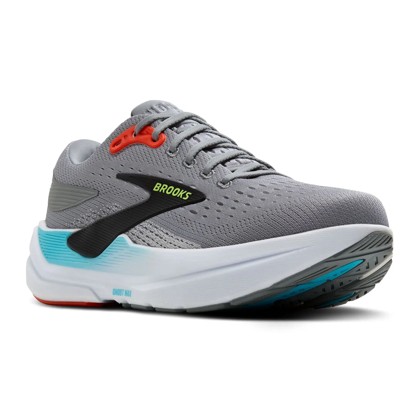 Brooks Ghost Max 3 Running Shoe (Men) - Primer Grey/Antarctica/Red Milan Shine