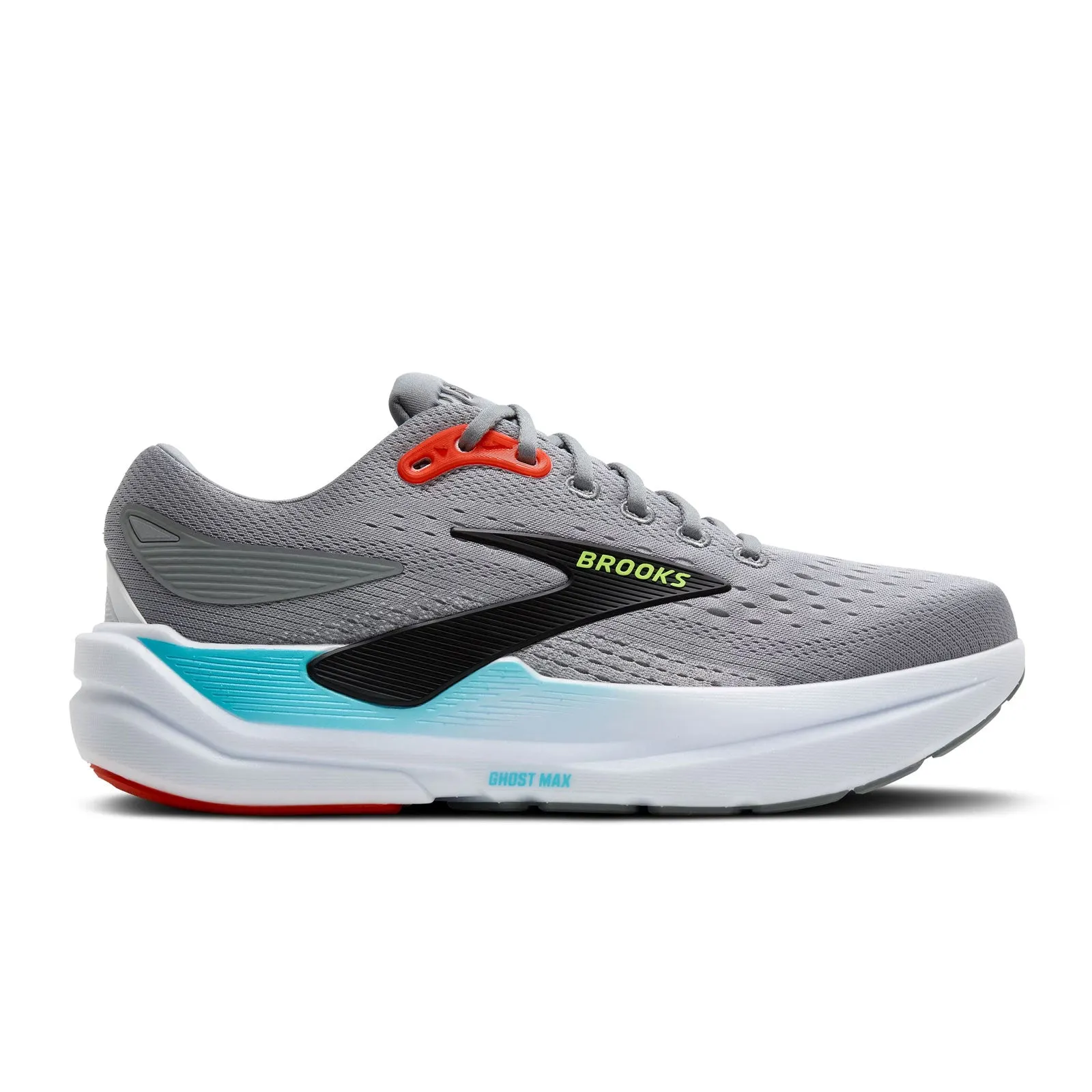 Brooks Ghost Max 3 Running Shoe (Men) - Primer Grey/Antarctica/Red Toe Protection