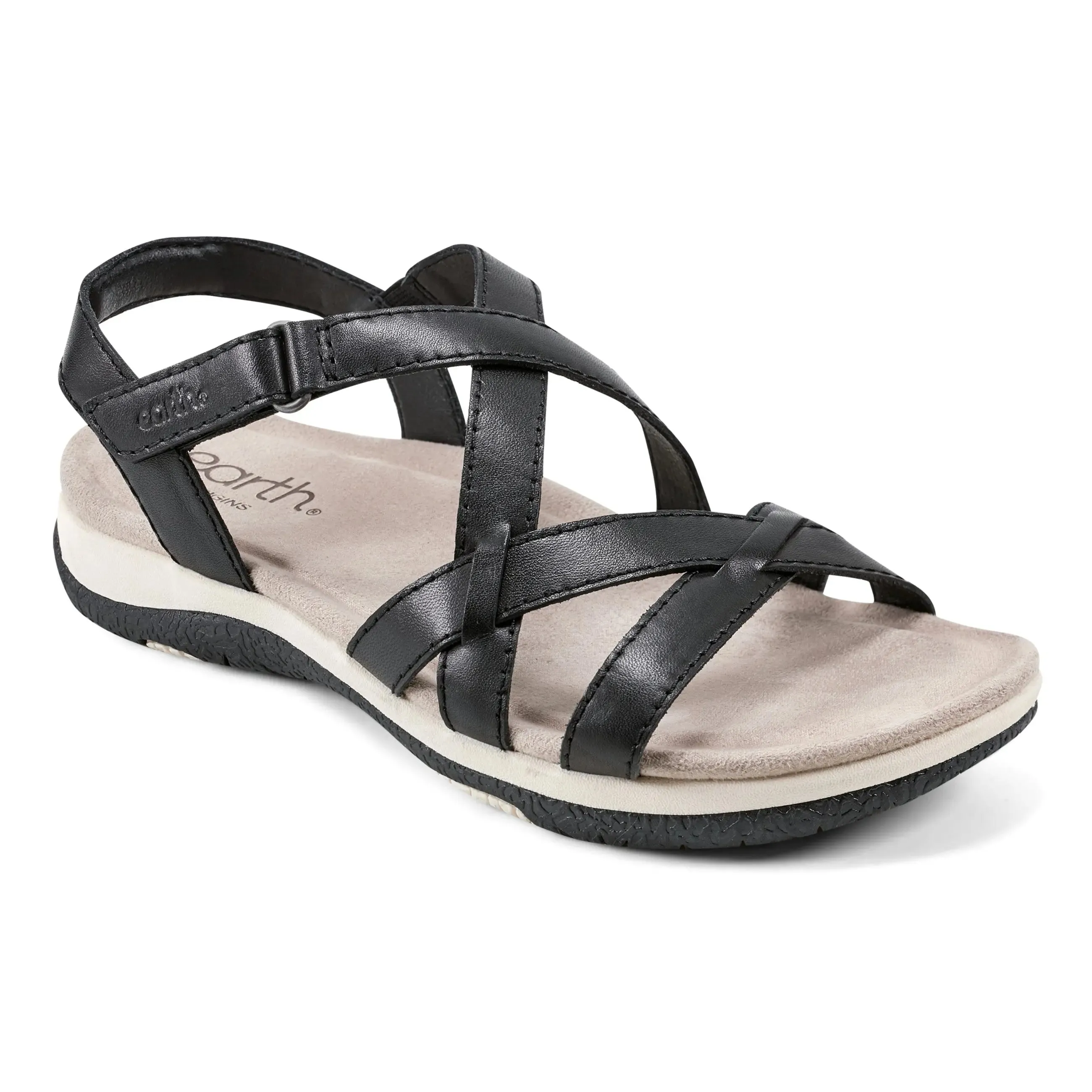 ankle - high Flexible Fit Sterling Casual Strappy Round Toe Flat Sandals