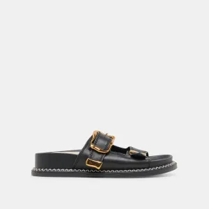 SEVANA SANDALS BLACK LEATHER Multi - purpose