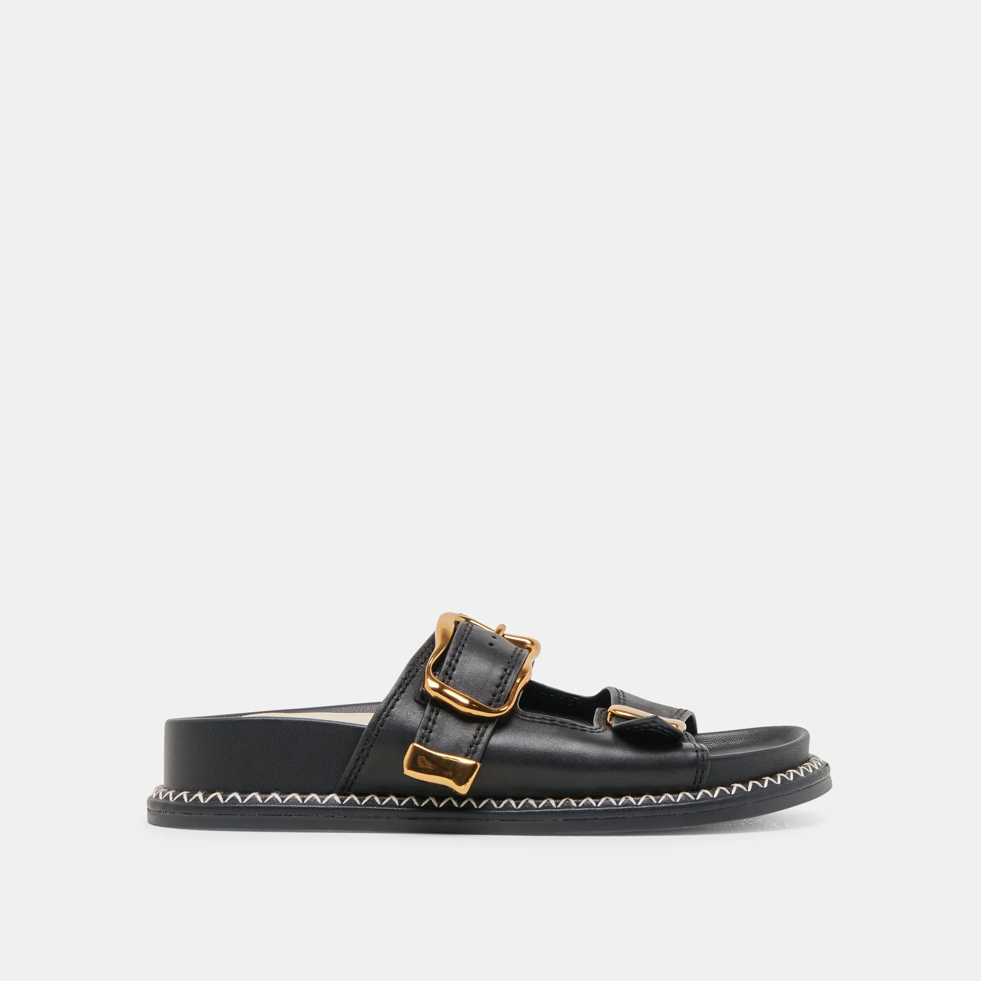 SEVANA SANDALS BLACK LEATHER Multi - purpose