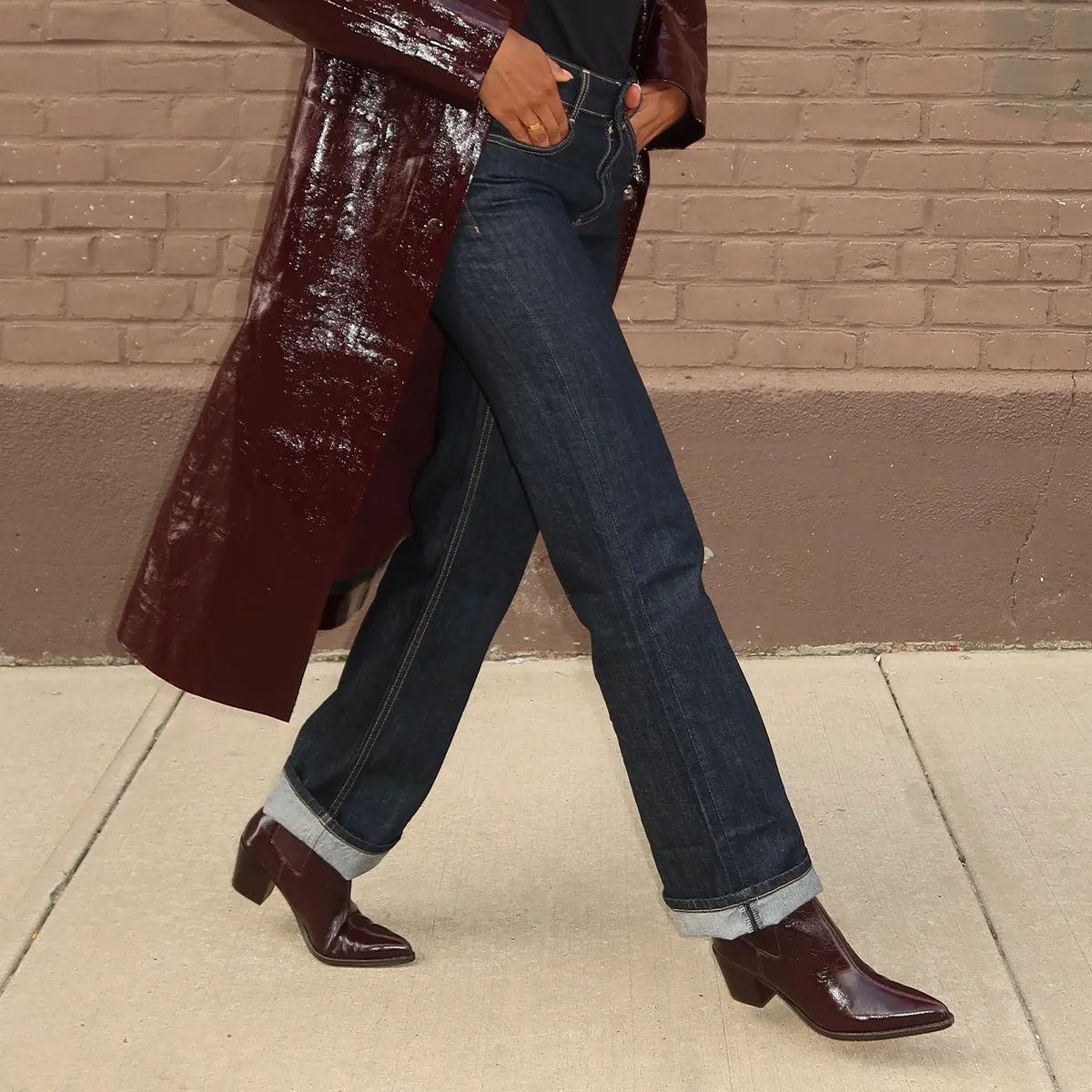 Optimal Flexibility SHADIE H2O BOOTIES MULBERRY CRINKLE PATENT