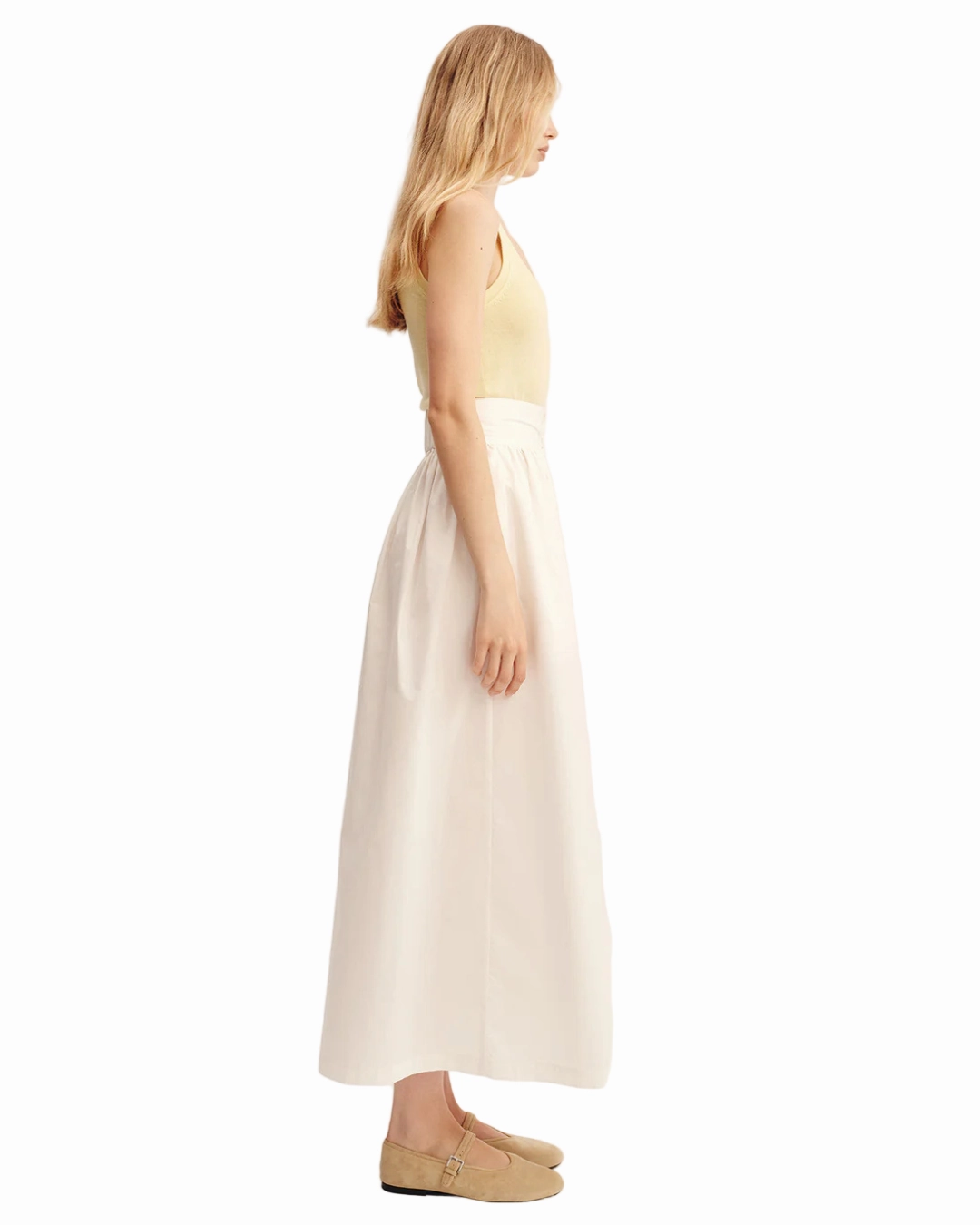 Holiday Travel Smooth Feel Oscar Skirt in Cream