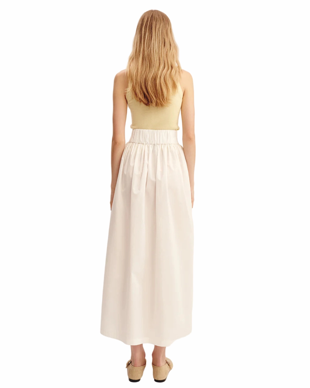 Oscar Skirt in Cream Scalloped Edge